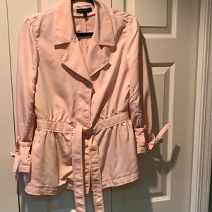 Banana Republic soft pink buttoned and belted blouse jacket / top
